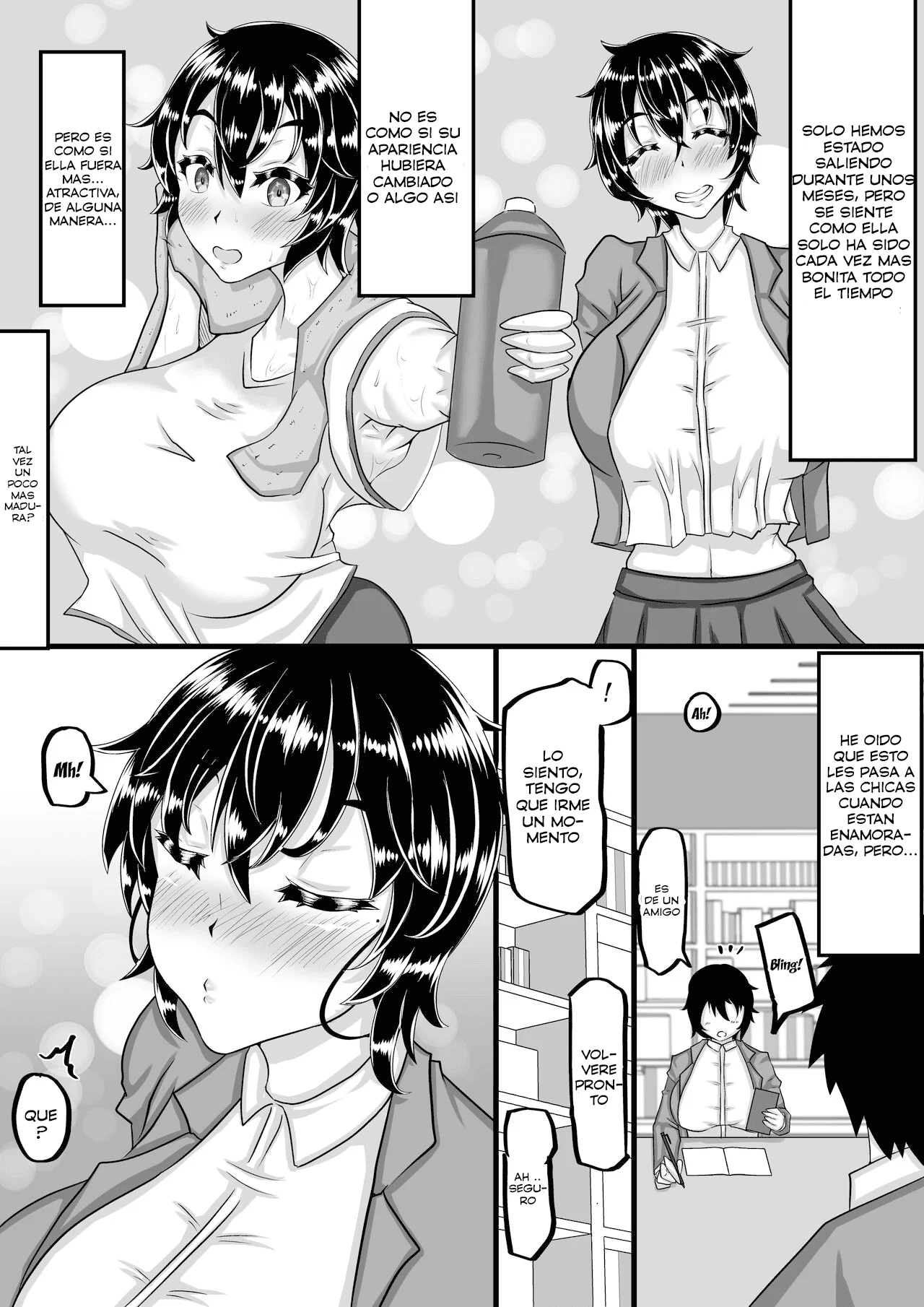 Furin Chuudoku ni Natta Kanojo wa Yori Tsuyoi Shigeki o Motomete Netorare Douga o Kareshi ni Okuru | Una novia adicta al sexo, envia un video engañando a su novio en busca de mayores placeres | Page 38