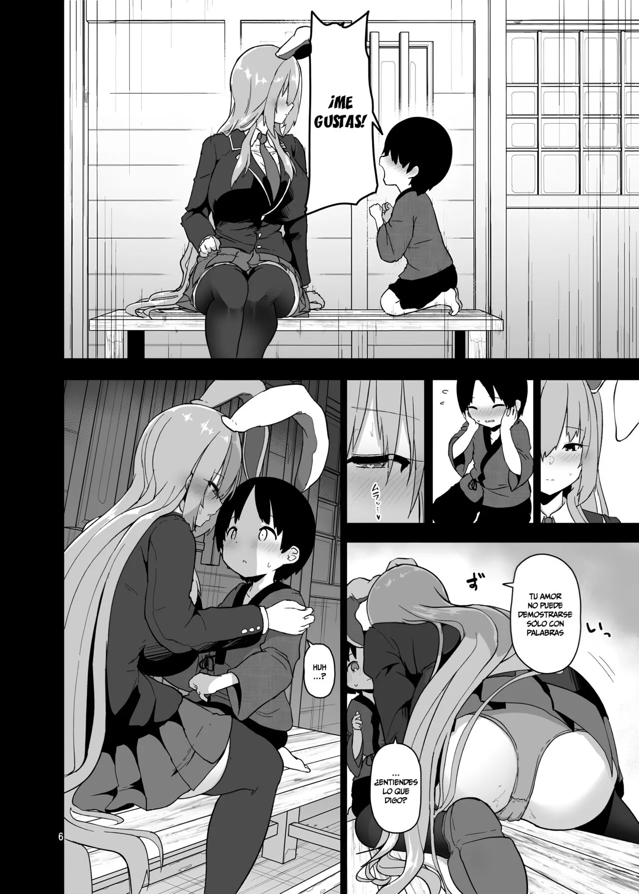 Saitei de Dou Shiyou mo Nai Usagi no Onee-san - A bad rabbit singing a hymn. | La hermana coneja reprensible | Page 6