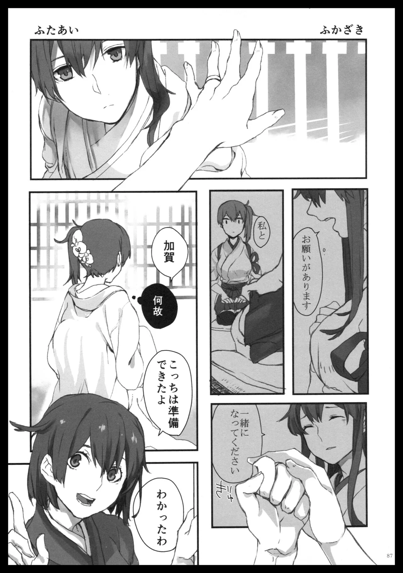 Akagi x Kaga Shinkon Shoya Anthology - 1st bite ~Hokori no Chigiri~ | Page 86