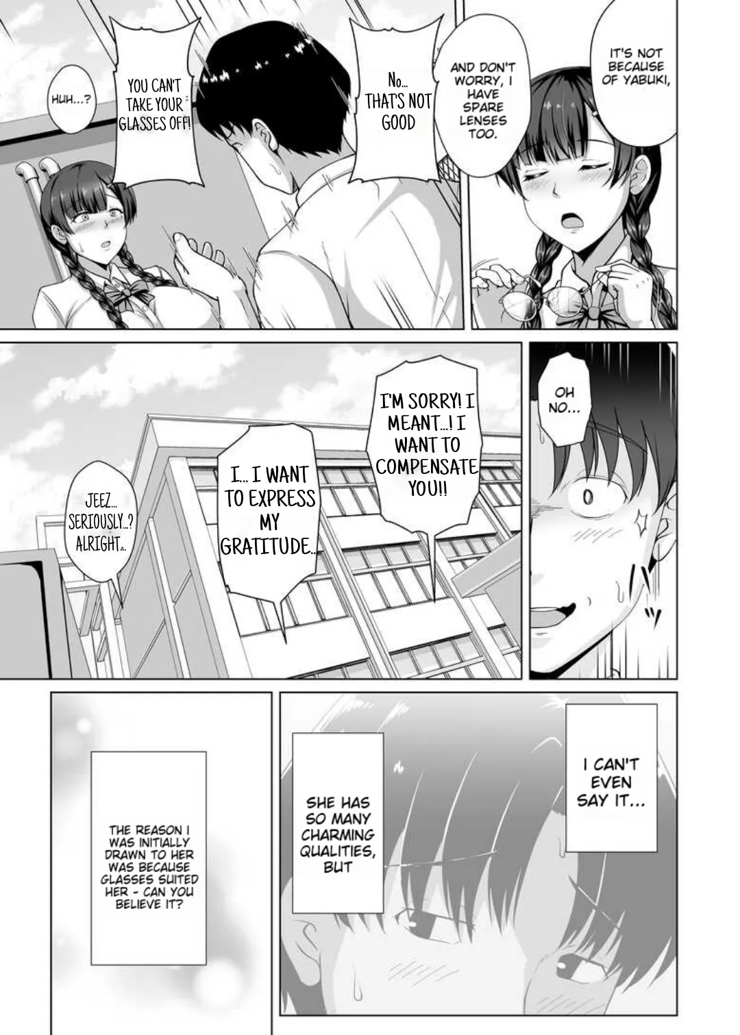 Why she took off her glasses ~The Unrequited Love of the Class President with Huge Tits who allowed herself to be Manipulated by her Boyfriend~ | Page 9