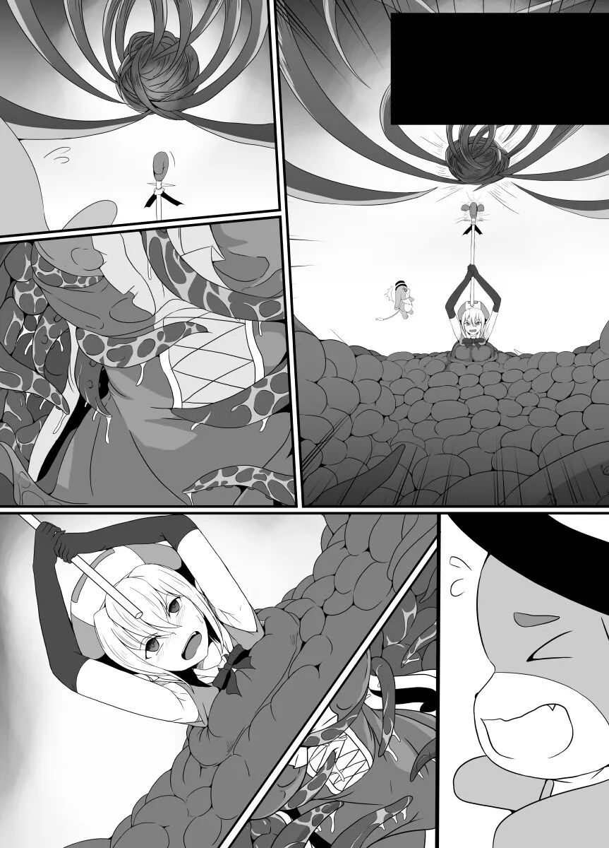 Mesugaki Mahou Shoujo wa Daikkirai na Zako Youma ni Karada o Torikomareta node Kankaku Shadan no Mahou o Tsukatte Asa made Taeru | Page 61