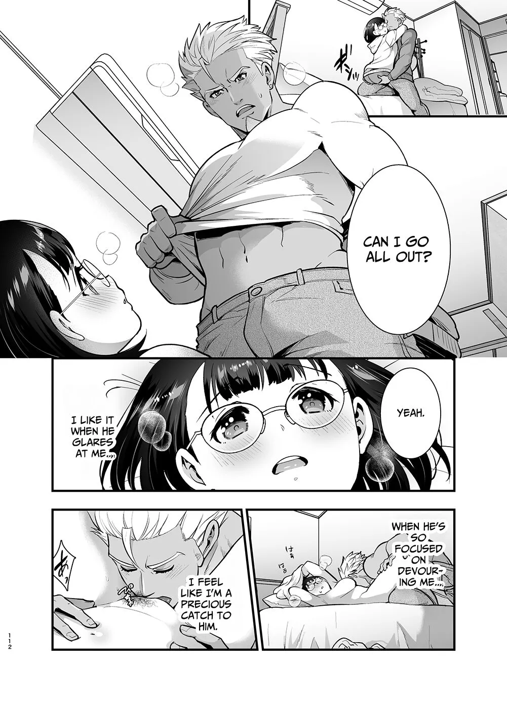 Seiyoku o Moteamasu Jimi de Nekura na Watashi ga Gatenkei Joushi ni Taberareru 3-kakan | Gloomy Normie with Pent-up Lust gets Devoured by her Blue-collar Boss for THREE DAYS | Page 112