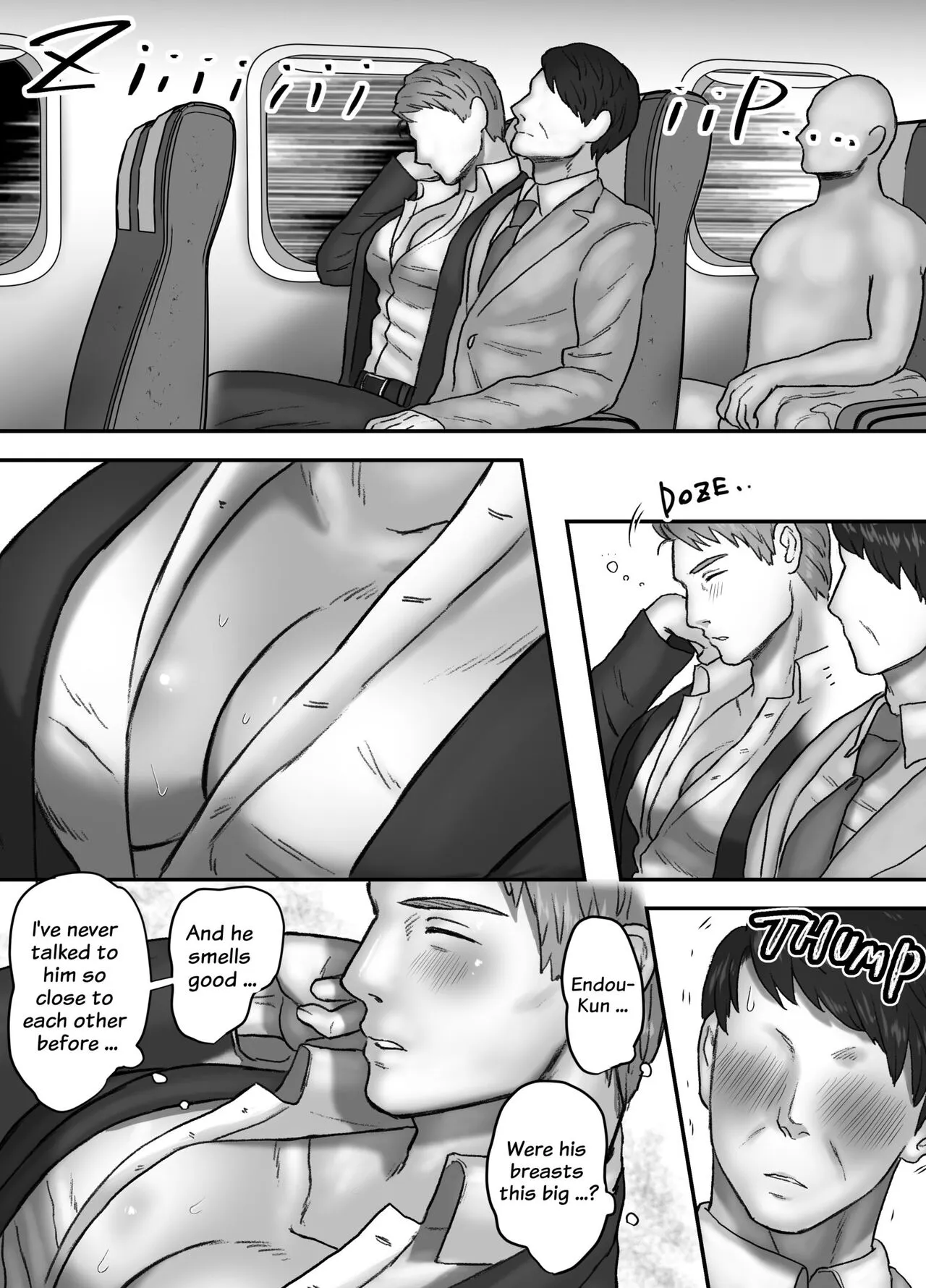 Do Sukebe Kaishain Endou Rannosuke no Shucchou Ryokou | Ran-nosuke, the Dirty Slutty Businessman's Business Trip | Page 3