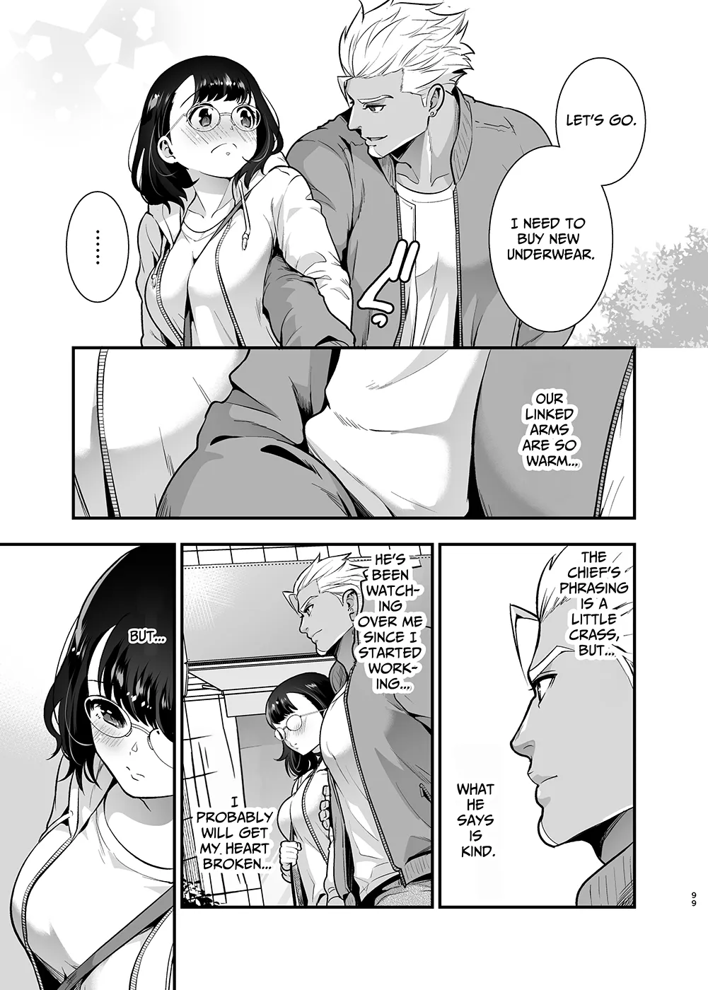 Seiyoku o Moteamasu Jimi de Nekura na Watashi ga Gatenkei Joushi ni Taberareru 3-kakan | Gloomy Normie with Pent-up Lust gets Devoured by her Blue-collar Boss for THREE DAYS | Page 99