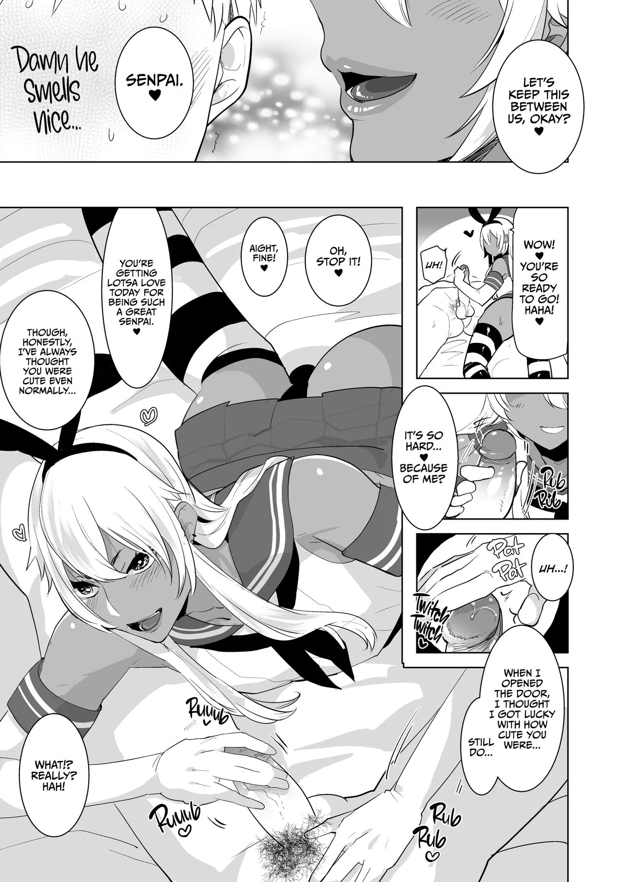 Kasshoku Otokonoko DeliHeal no Erohon ~Yattekita Shimakaze-kun wa Daigaku no Charai Kouhai de――?! Hen | Tan Crossdressing Call Boy   {2d-market.com} | Page 4