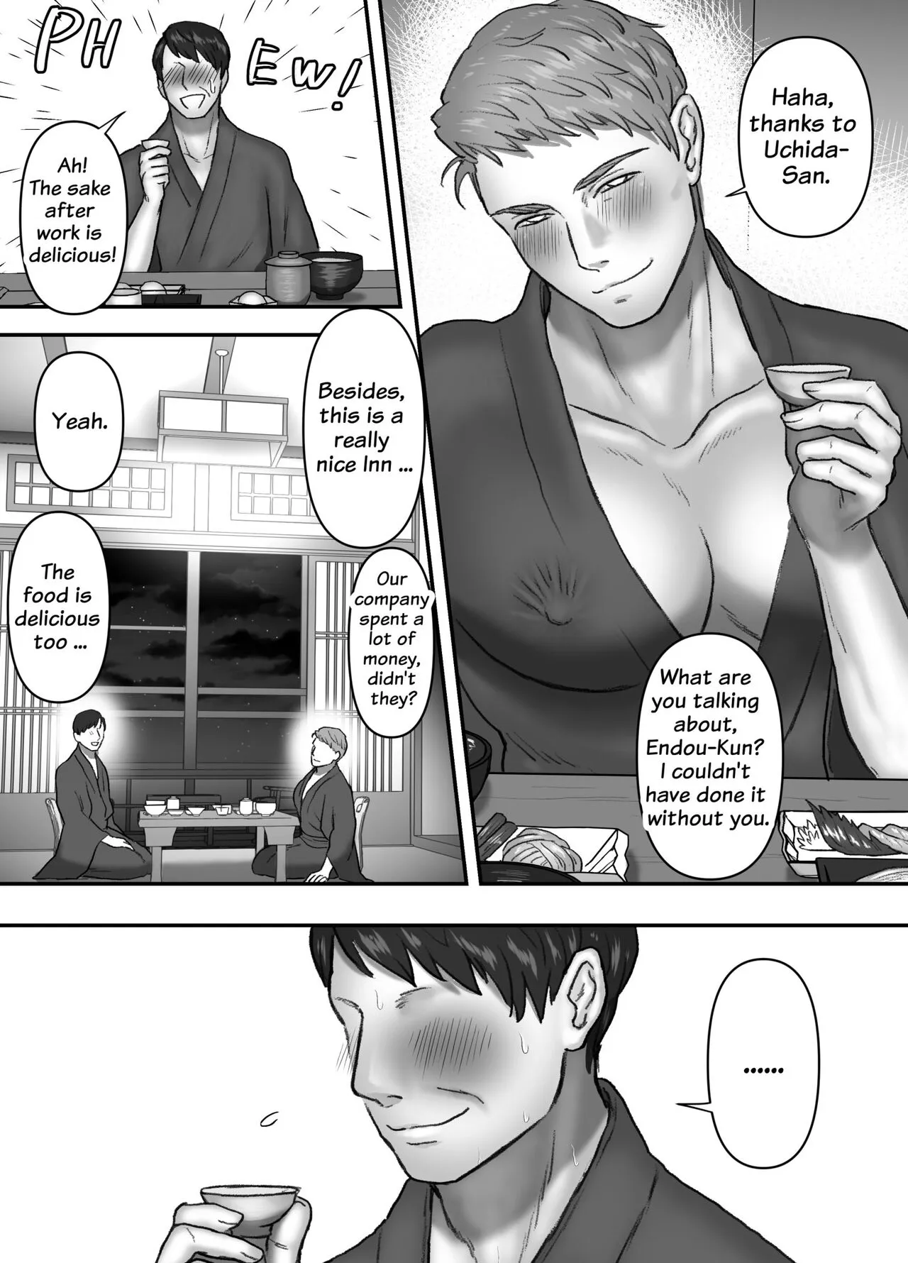 Do Sukebe Kaishain Endou Rannosuke no Shucchou Ryokou | Ran-nosuke, the Dirty Slutty Businessman's Business Trip | Page 5