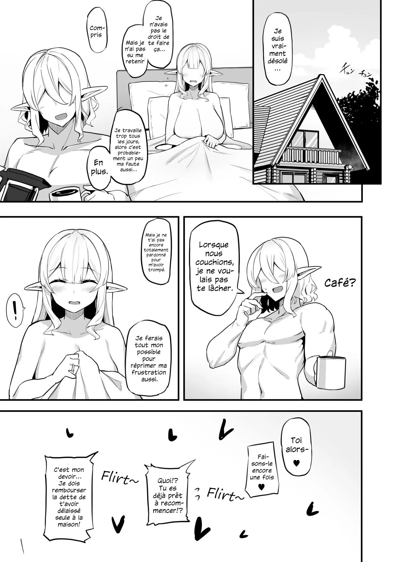 Elf Mama-san no Manga | Le manga d'une Elfe mariée frustrée | Page 33