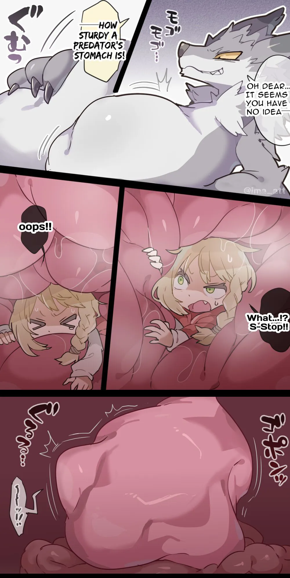 The Wolf VORE Little Red Riding Hood | Page 4