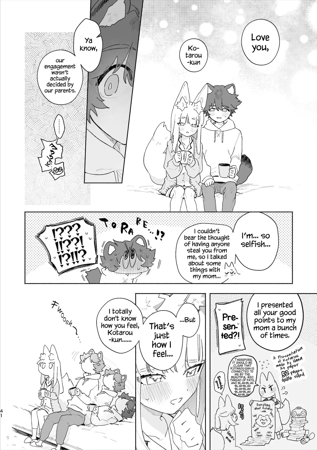 Otoko ga Uke - Kitsune-chan X Tanuki-kun | ♂ ga uke. Kitsune-chan × tanuki-kun | Page 42