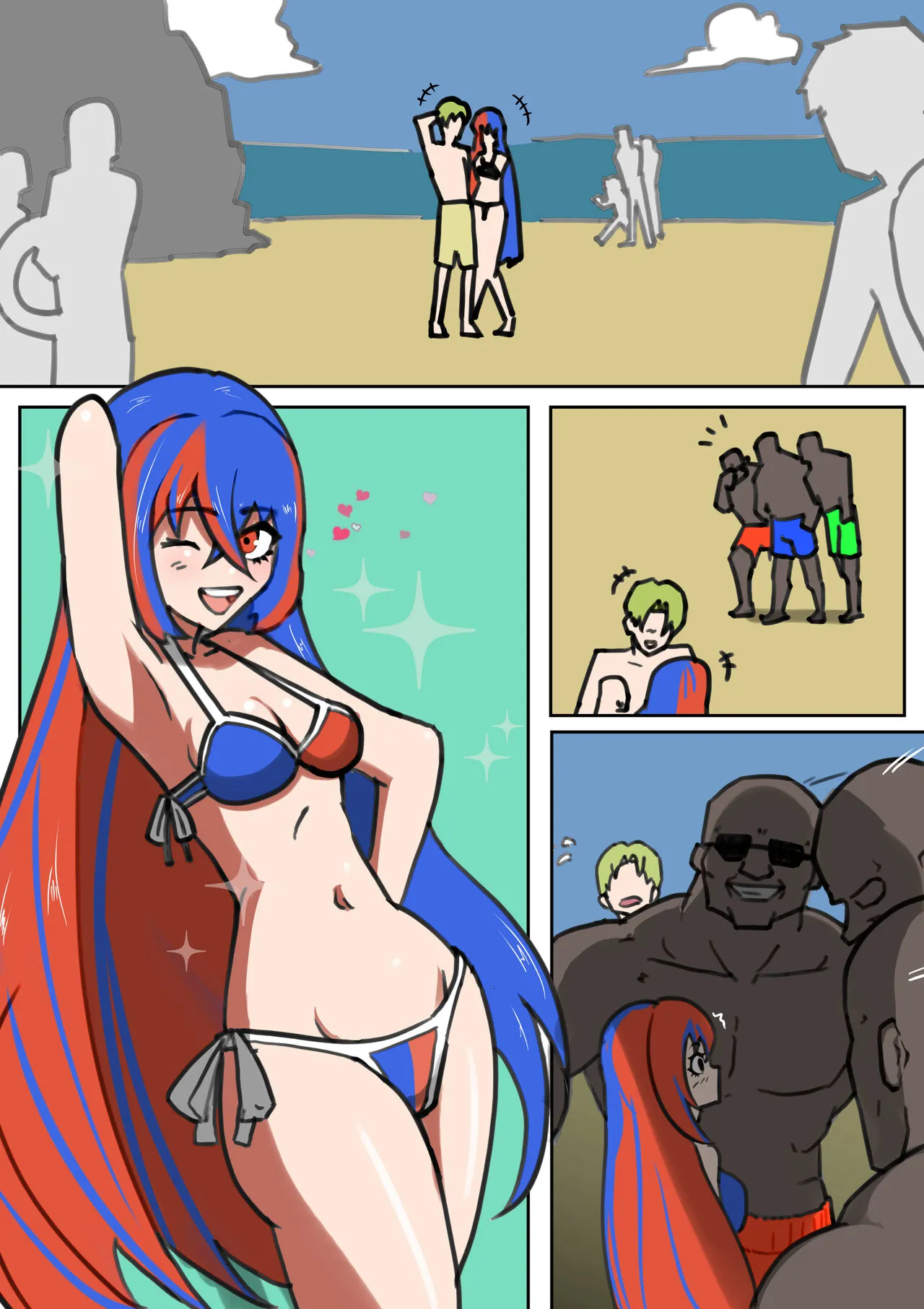 [Henzu8] Nanpa sa reru ryūru-chan on the beach [fire emblem engage )'s first page