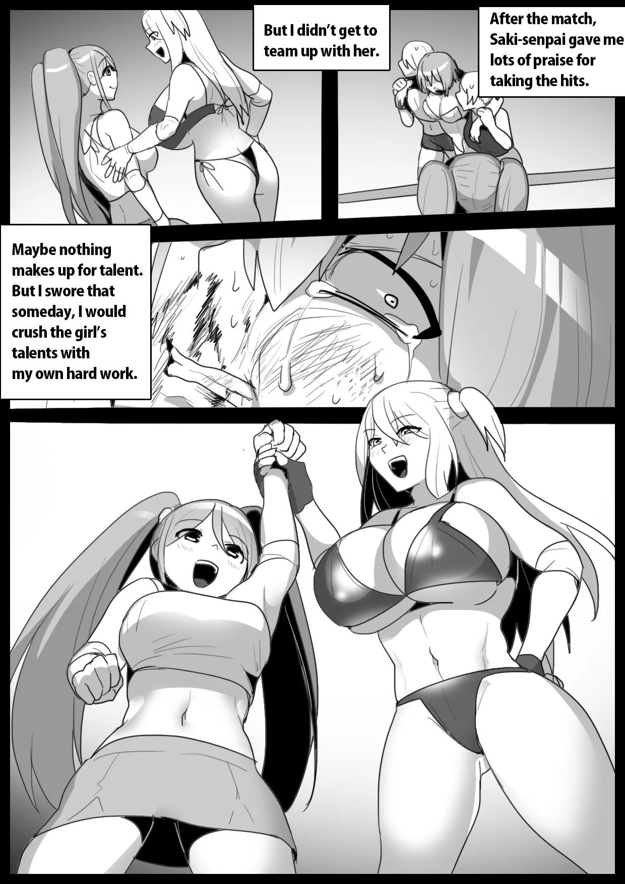 Akogare no Senpai no Mae de, Kouhai Wrestler ni Kaeriuchi ni Sare, Kutsujokuteki ni Make o Mitomesaserareta Hanashi. | Crushed by her Kouhai: Defeated and Disgraced before her Beloved Senpai | Page 24