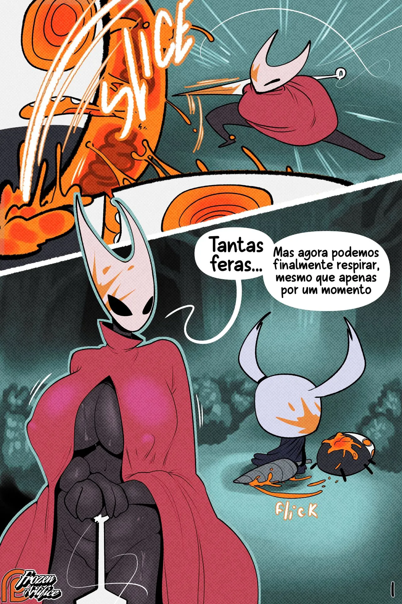 [FrozenArtifice] Quit Bugging Me (Hollow Knight) PT BR's first page