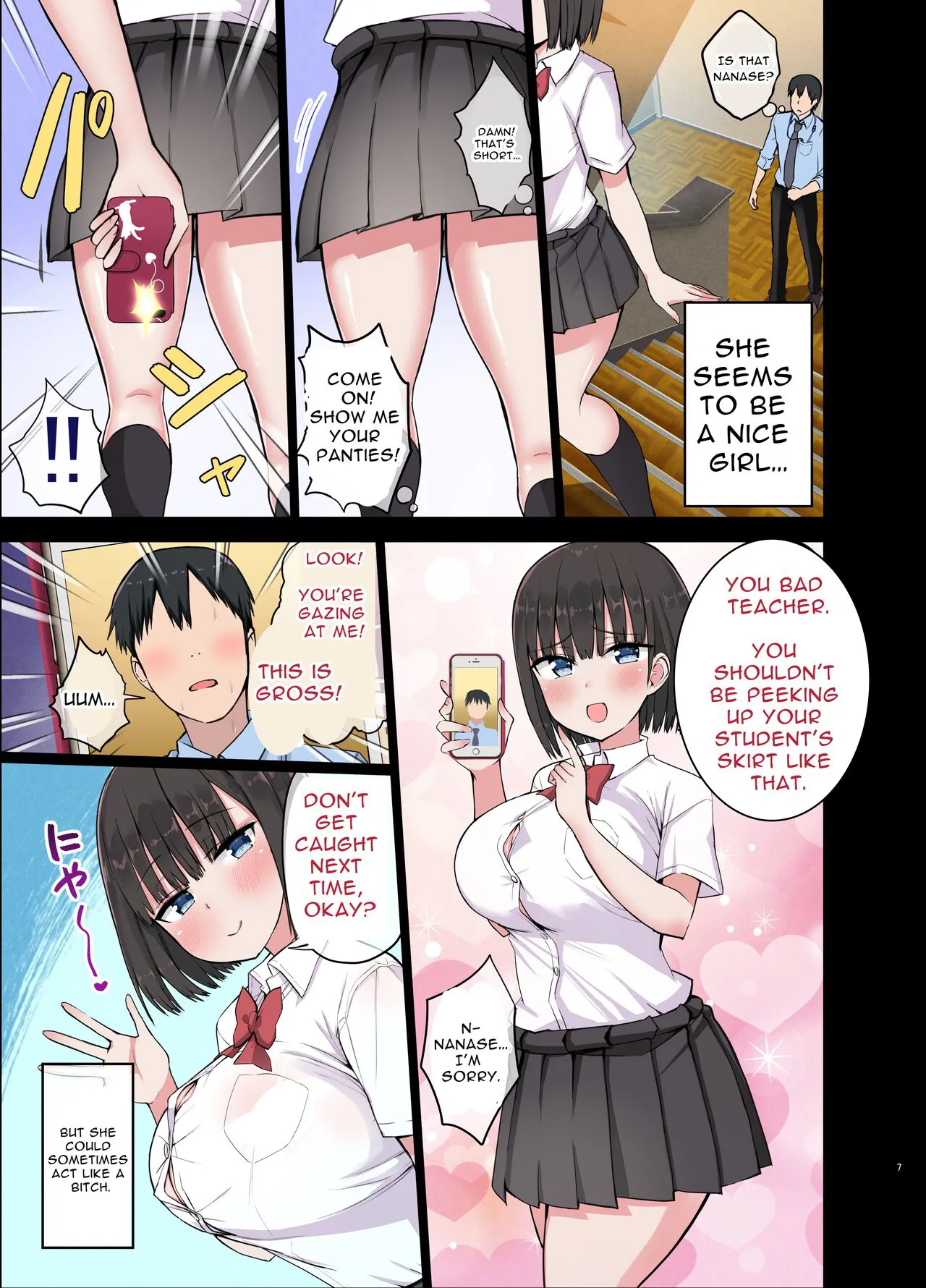 Bitch Gal! Sensei no BIG Chinchin Daaisuki | Slutty Gals! ~We Luv Your BIG Dick~ | Page 7