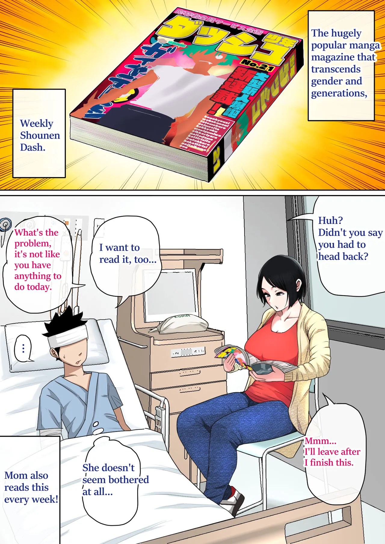 Nyuuin-chuu no Muramura wa  Okaa-san de... | Mom Looks After Me in the Hospital | Page 22