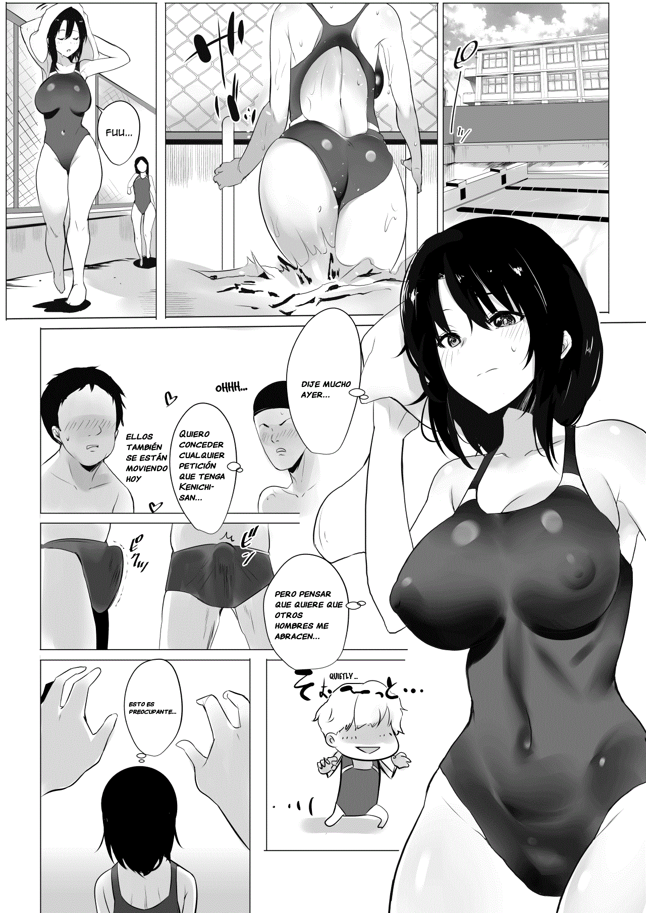 Boku dake ni Amaesasete Kureru Kyonyuu JK Tsuma o Hoka no Otoko ni Dakasete Mita | Vi a una esposa de preparatoria de grandes pechos que solo deja que otro hombre la mime y abrace. | Page 11