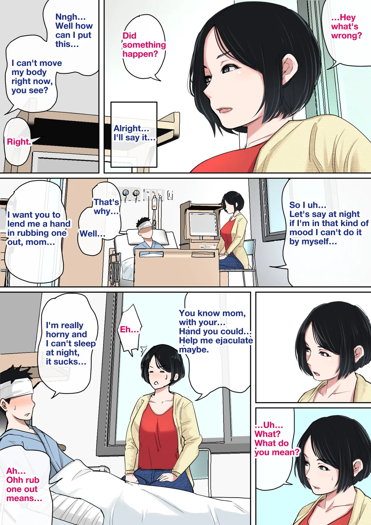 Nyuuin-chuu no Muramura wa  Okaa-san de... | Mom Looks After Me in the Hospital | Page 4