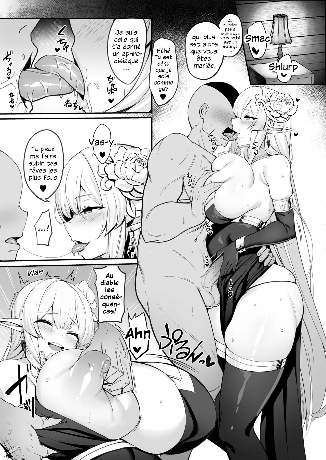 Elf Mama-san no Manga | Le manga d'une Elfe mariée frustrée | Page 9