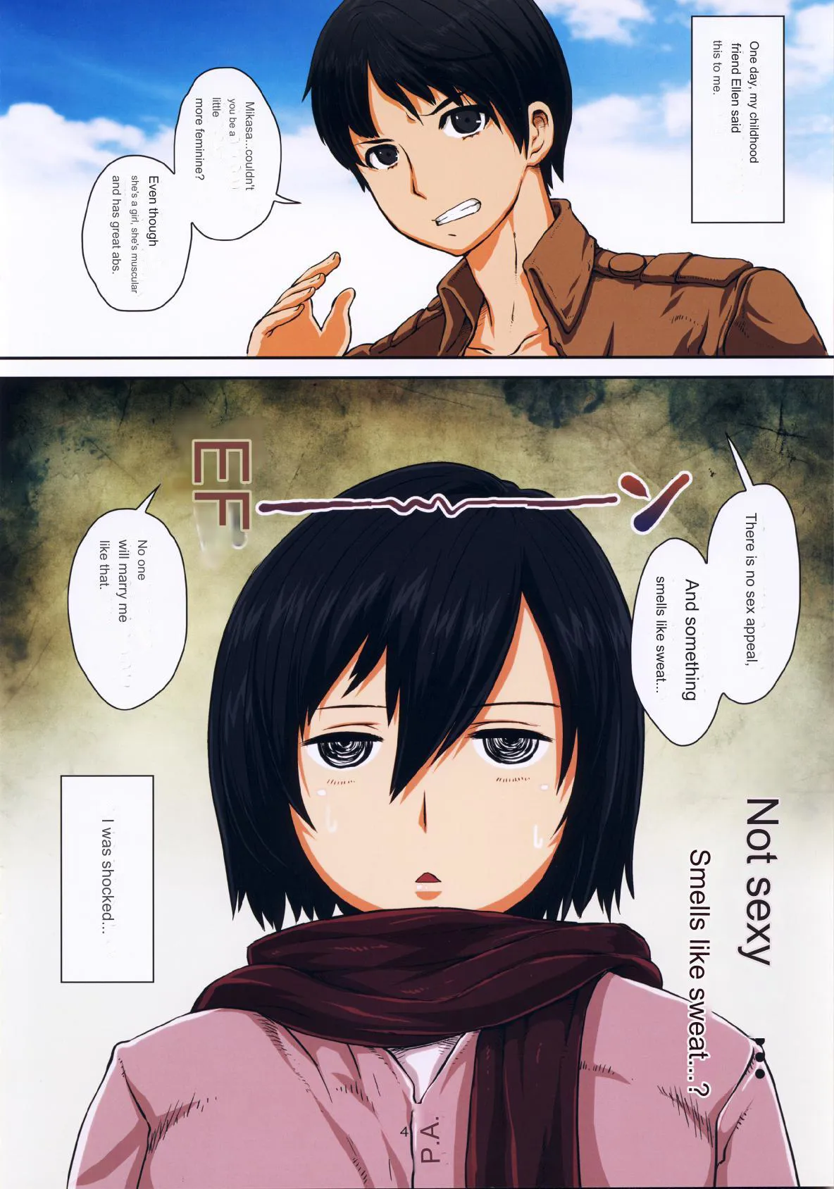 Fukkin Joshi Mikasa Ackerman wa Taishuu ga Ki ni naru Otoshi goro. | Page 4