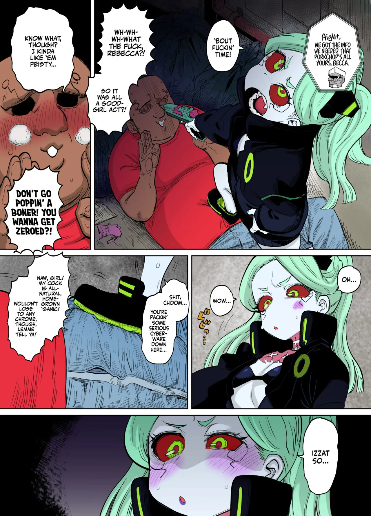 [Dekosuke] Rebecca-chan to Zukobako Manga | Gettin' Busy With Becca (Cyberpunk: Edgerunners) [English] [Xzosk]'s first page