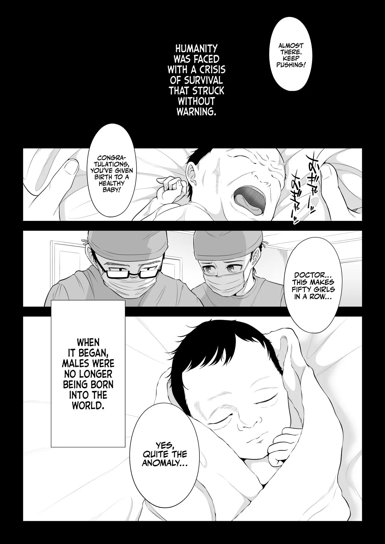 Dansei ga Kyokutan ni Sukunai Kono Sekai de wa, Seishi wa Kichou na Shigen desu. | In a World Where Men Are Scarce, Sperm Is a Precious Resource. | Page 2