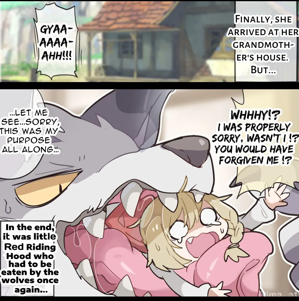 The Wolf VORE Little Red Riding Hood | Page 7