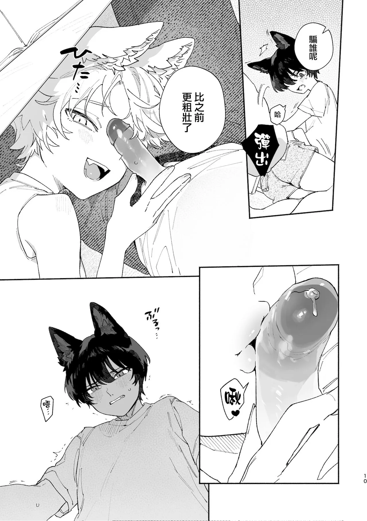 ♂ ga uke. Koyōte-chan × kai inu-kun｜♂吃掉甲斐犬。小郊狼X甲斐犬同学 | Page 10