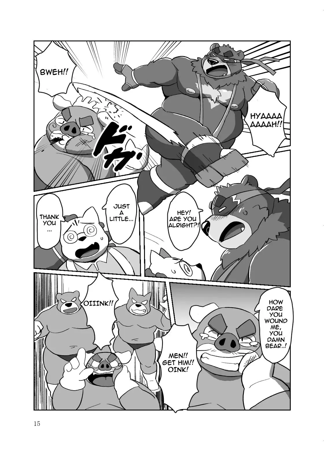 Roshutsu Hentai Dosukebear| Exhibitionist Pervert Dosukebear | Page 14