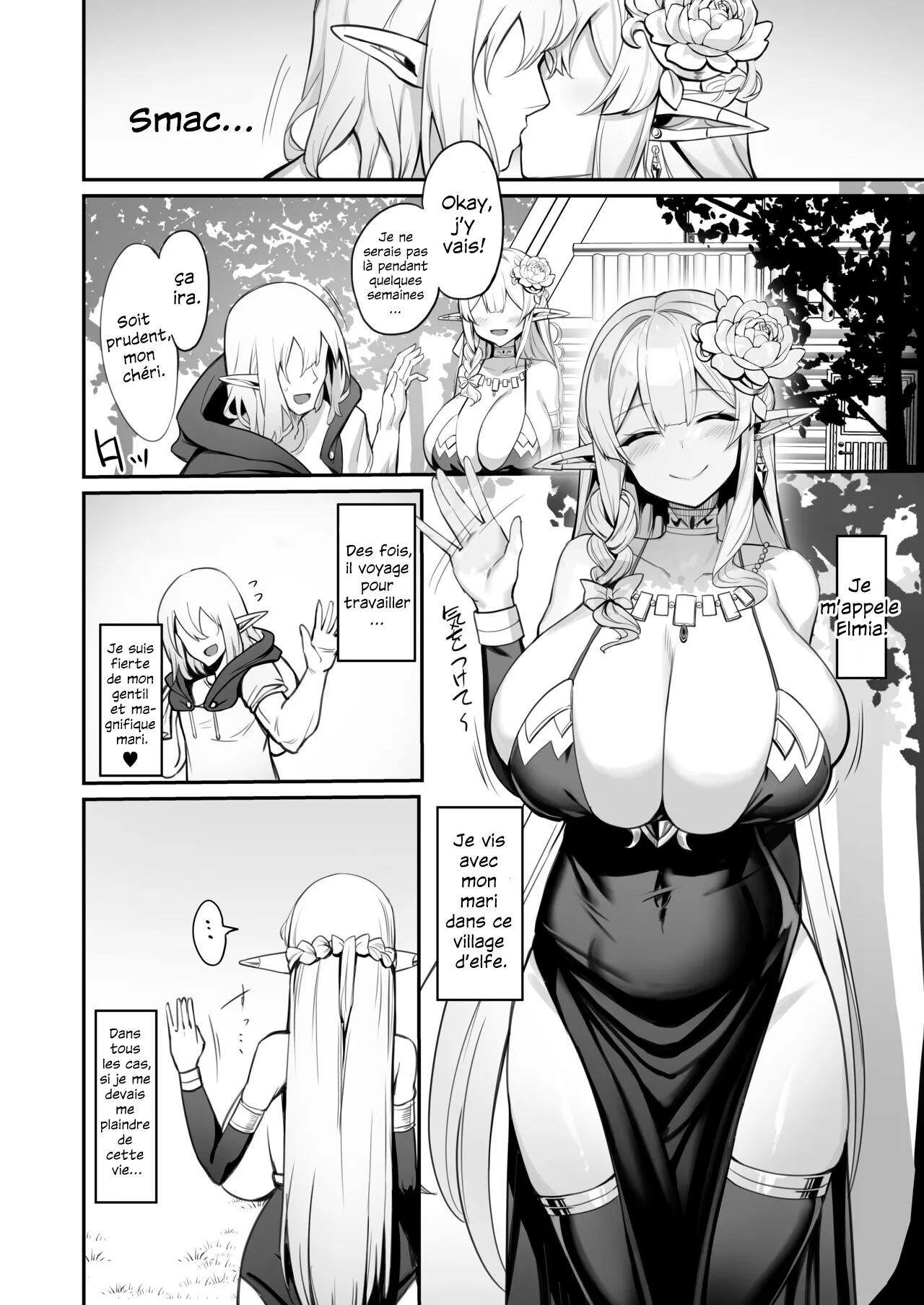 Elf Mama-san no Manga | Le manga d'une Elfe mariée frustrée | Page 4