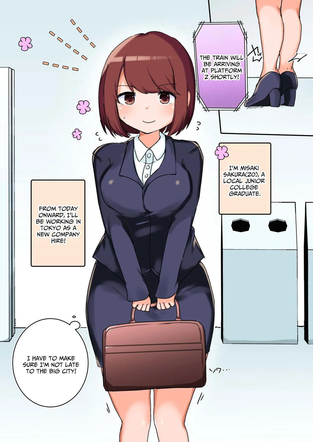 [Amai Shoujo Koubou (Amai Meiden)] Sexual Harassment OK! Women-only Groping Carriage ~Rookie OL's Lesbian Corruption~ [English] [IXIA WORKS]'s first page