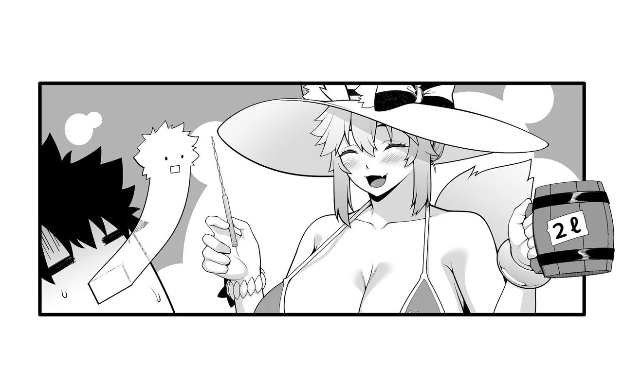 Tamamo no Sourou Kaizen Training Manga 2 "Omanko Hen" | 泳装玉藻前小穴训练 | Page 10