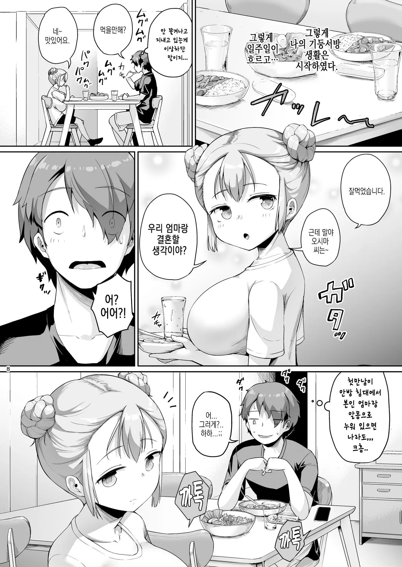 Kyonyuu no Oyako ni Osewa ni Nattemasu. Musume Hen | 거유 모녀에게 신세지고 있습니다. 딸편 | Page 8