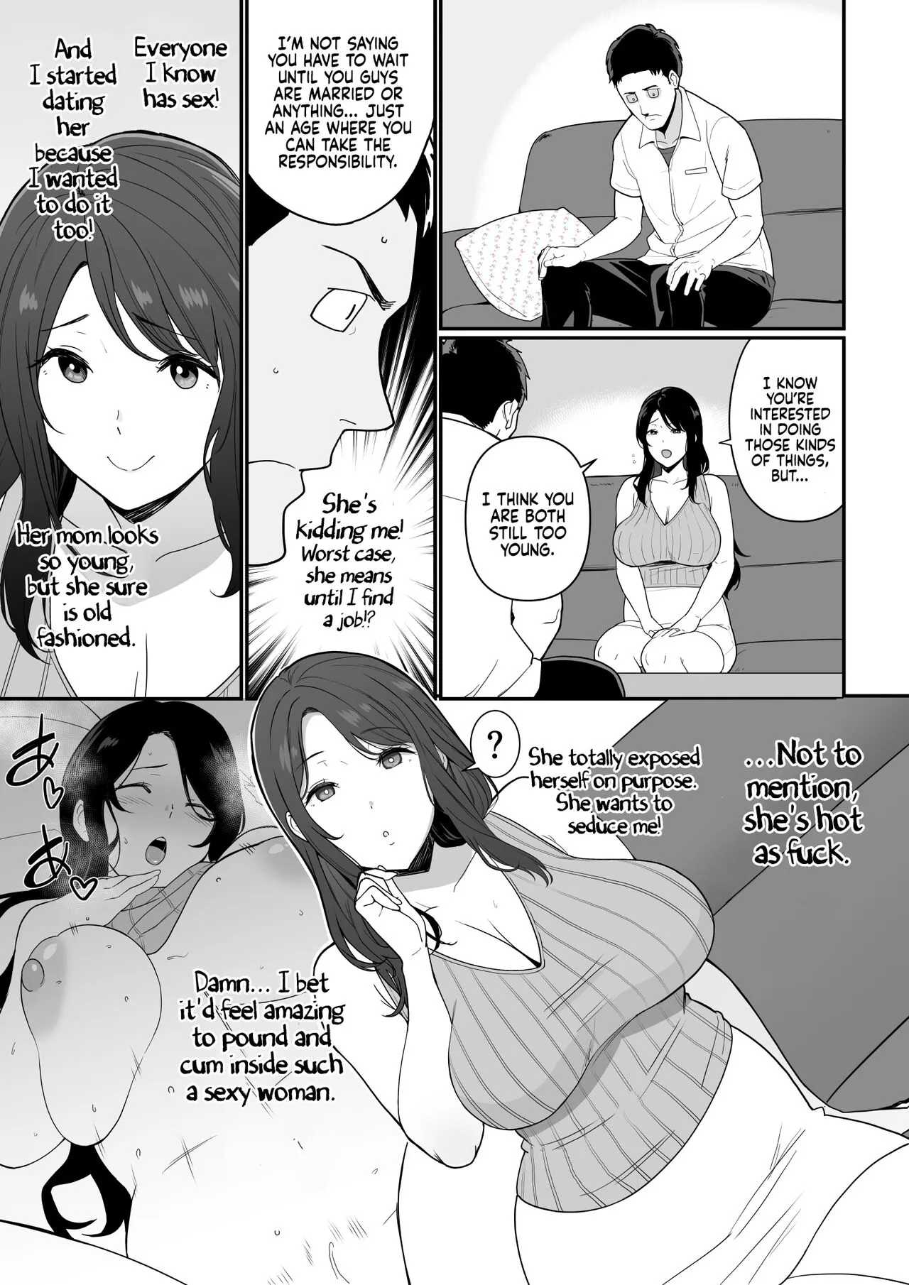 Kanojo no Mama ga H Sugite Gaman Dekinai | My Girlfriend’s Mom is so Sexy that I Can’t Hold Back | Page 51