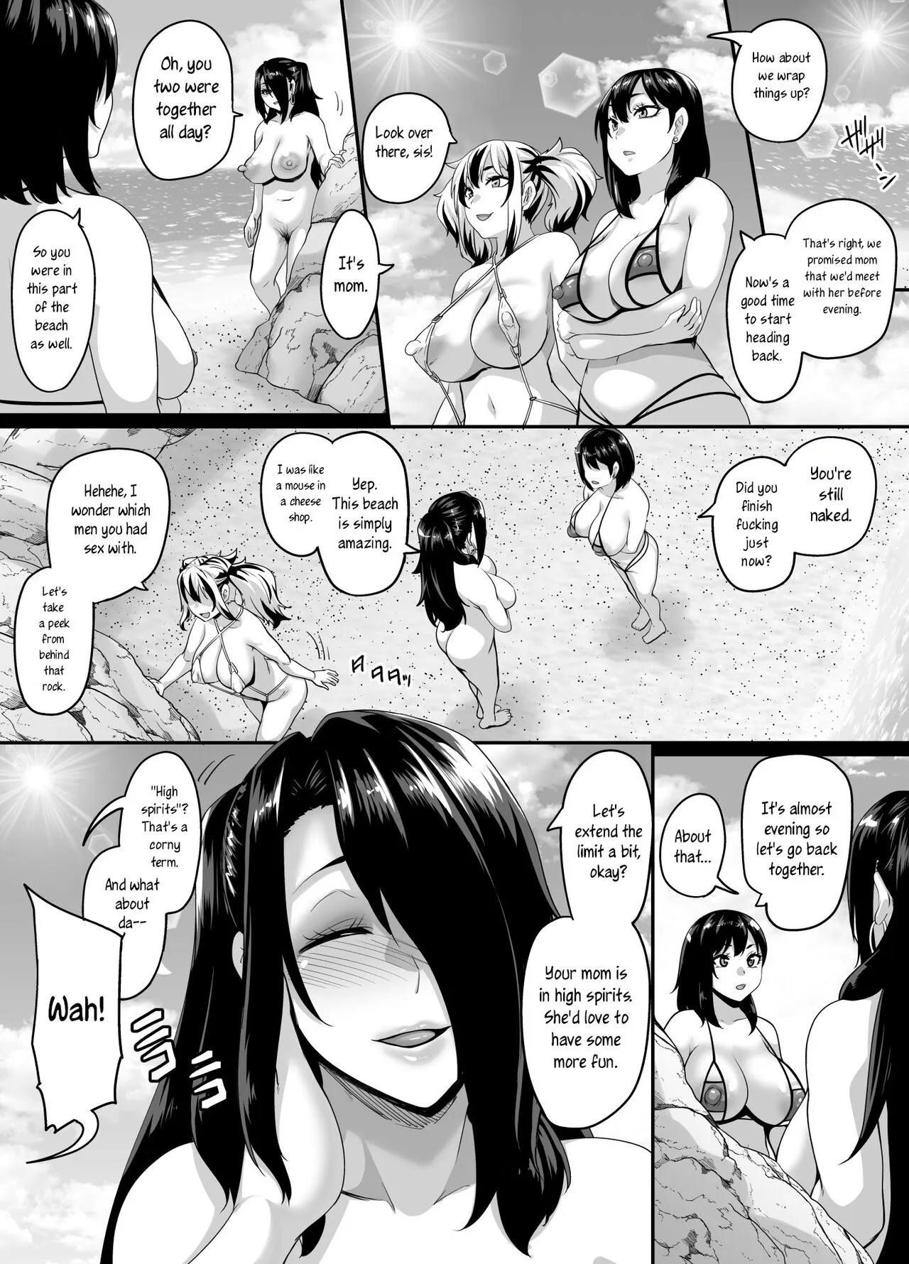 Kazoku Ryokou wa Yarimoku Beach de Sex Zanmai 3 ~Okaa-san Hen~ | A Sex-Filled Family Trip to a Hookup Beach 3 ~Mom Edition~ | Page 71