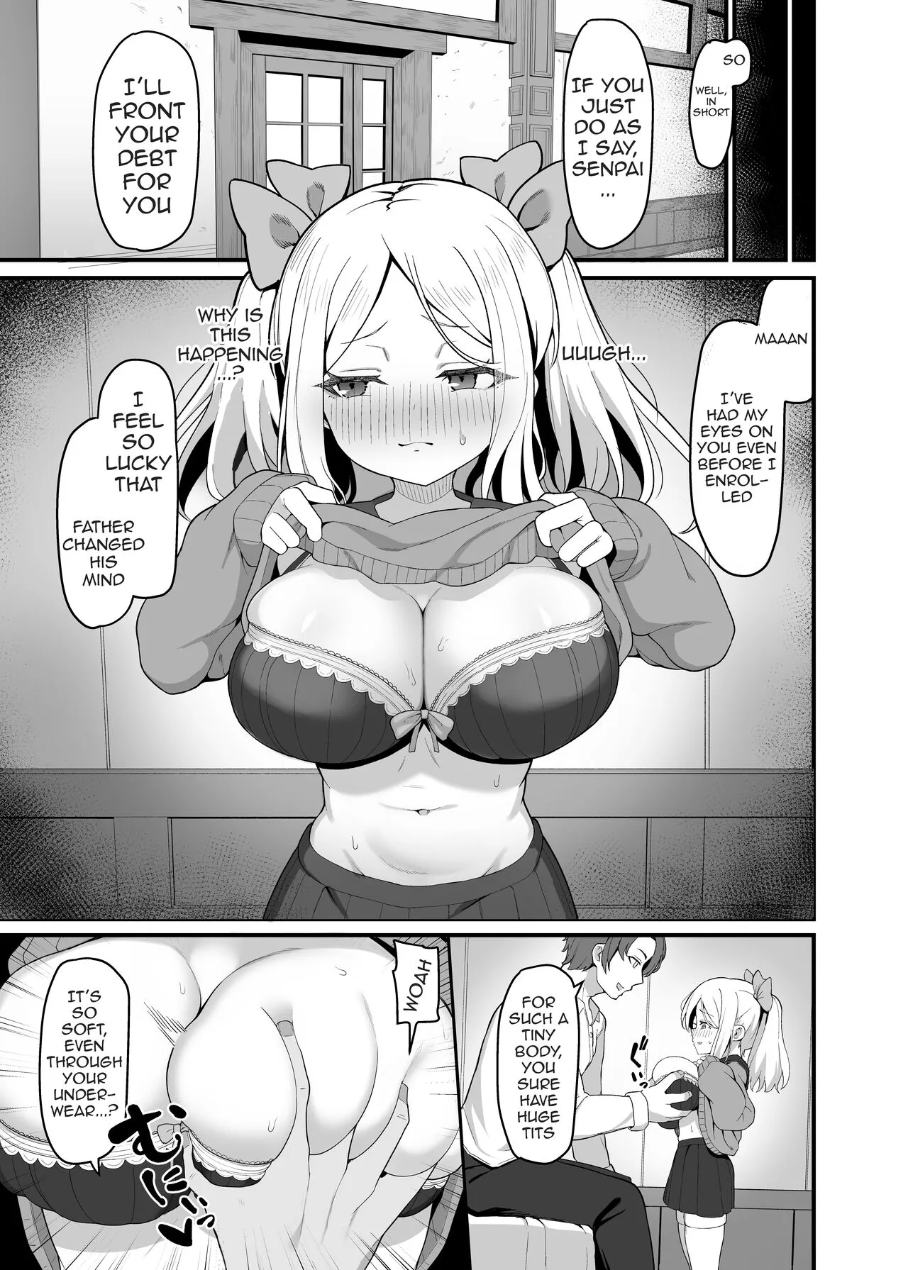 Chicchakute Dekai Senpai. | My Tiny and Huge Senpai   | Page 4