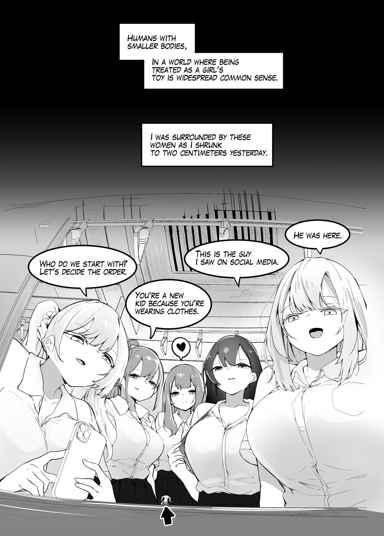 [Marushamo] Surrounded By Girls On The Train [English, Japanese]'s first page