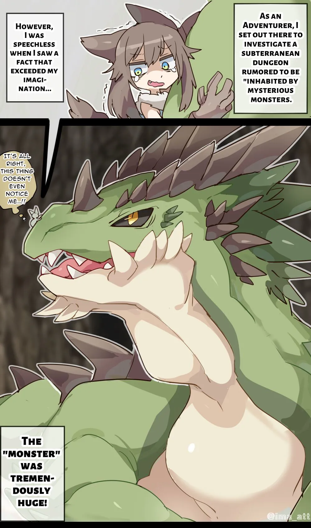 [imaat] Giant Dragon Unaware VORE [English / Japanese]'s first page