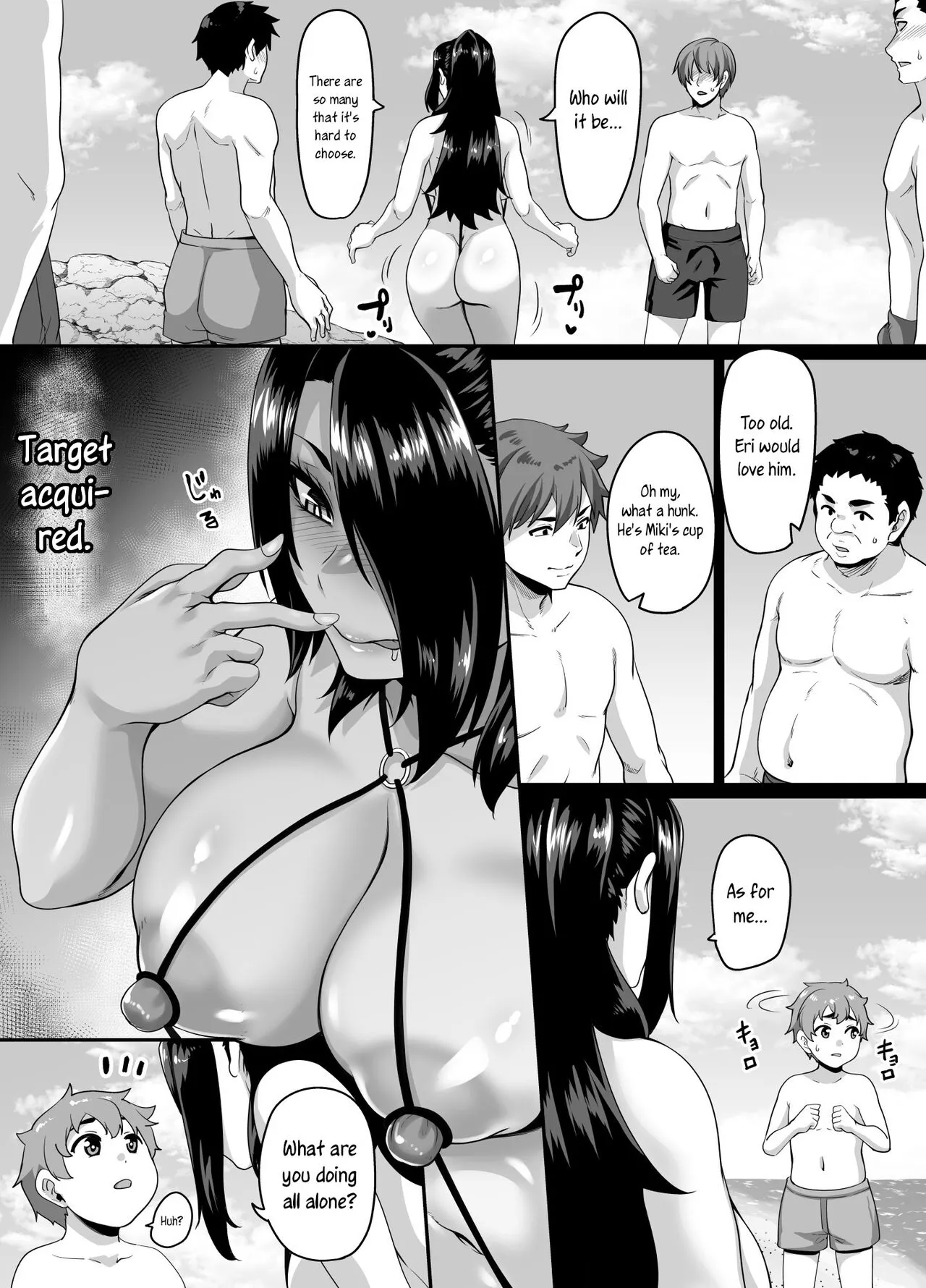 Kazoku Ryokou wa Yarimoku Beach de Sex Zanmai 3 ~Okaa-san Hen~ | A Sex-Filled Family Trip to a Hookup Beach 3 ~Mom Edition~ | Page 7