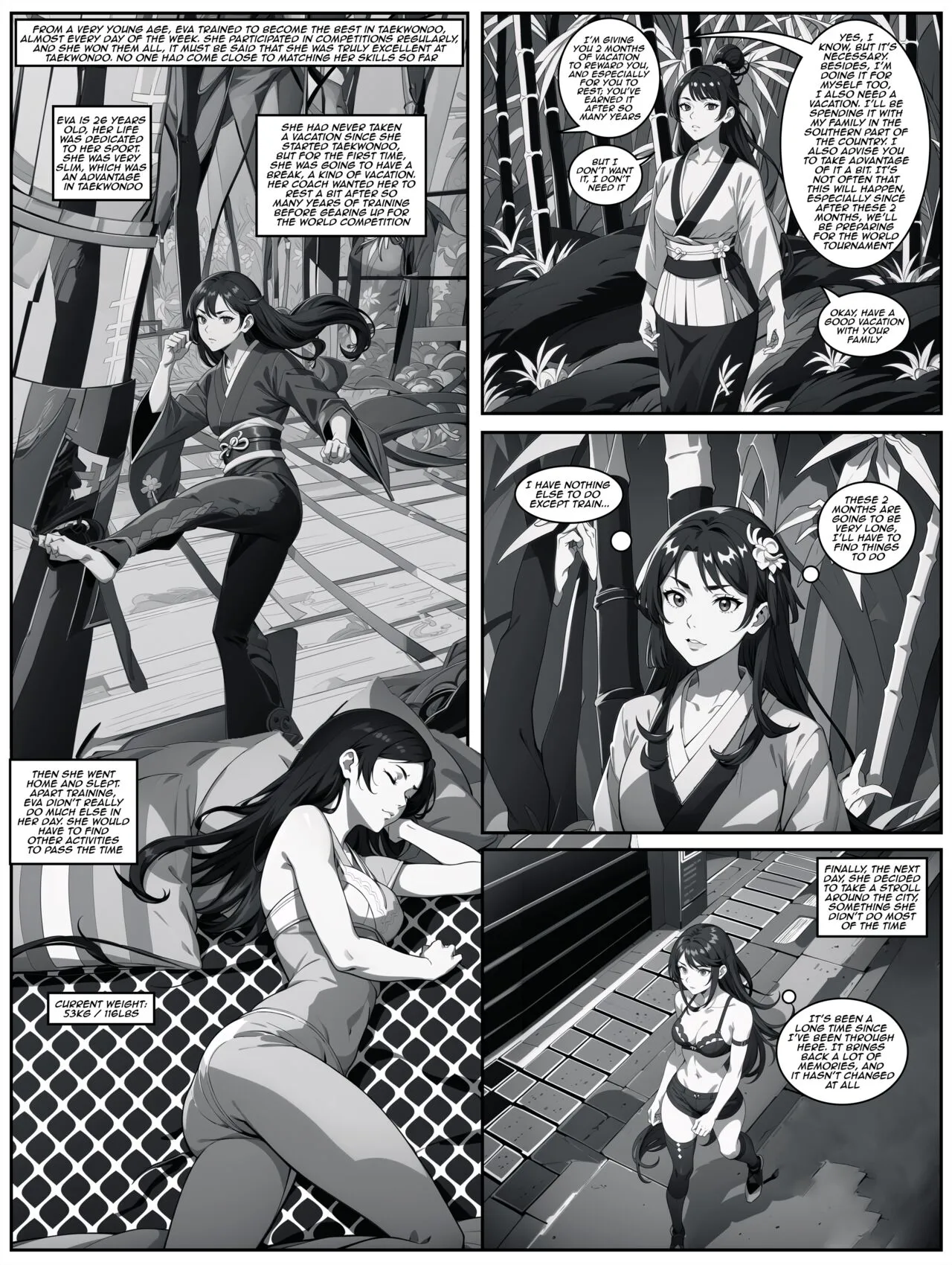 [meltedcaramelheaven] DeviantArt - Eva weight gain comic - [Ongoing]'s first page