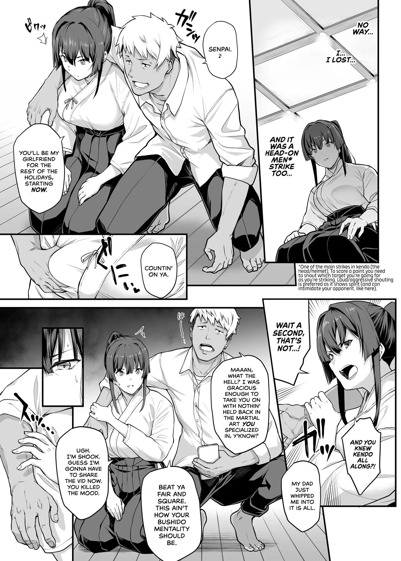 Kendoubu Shushou de Osananajimi no Bijin de Tsuyoi Boku no Kanojo ga, Charao ni Assari Otosareru Wake ga Nai | My Childhood Crush, the Fierce and Beautiful Kendo Club Captain, Would Never Fall for a Fuckboy | Page 19