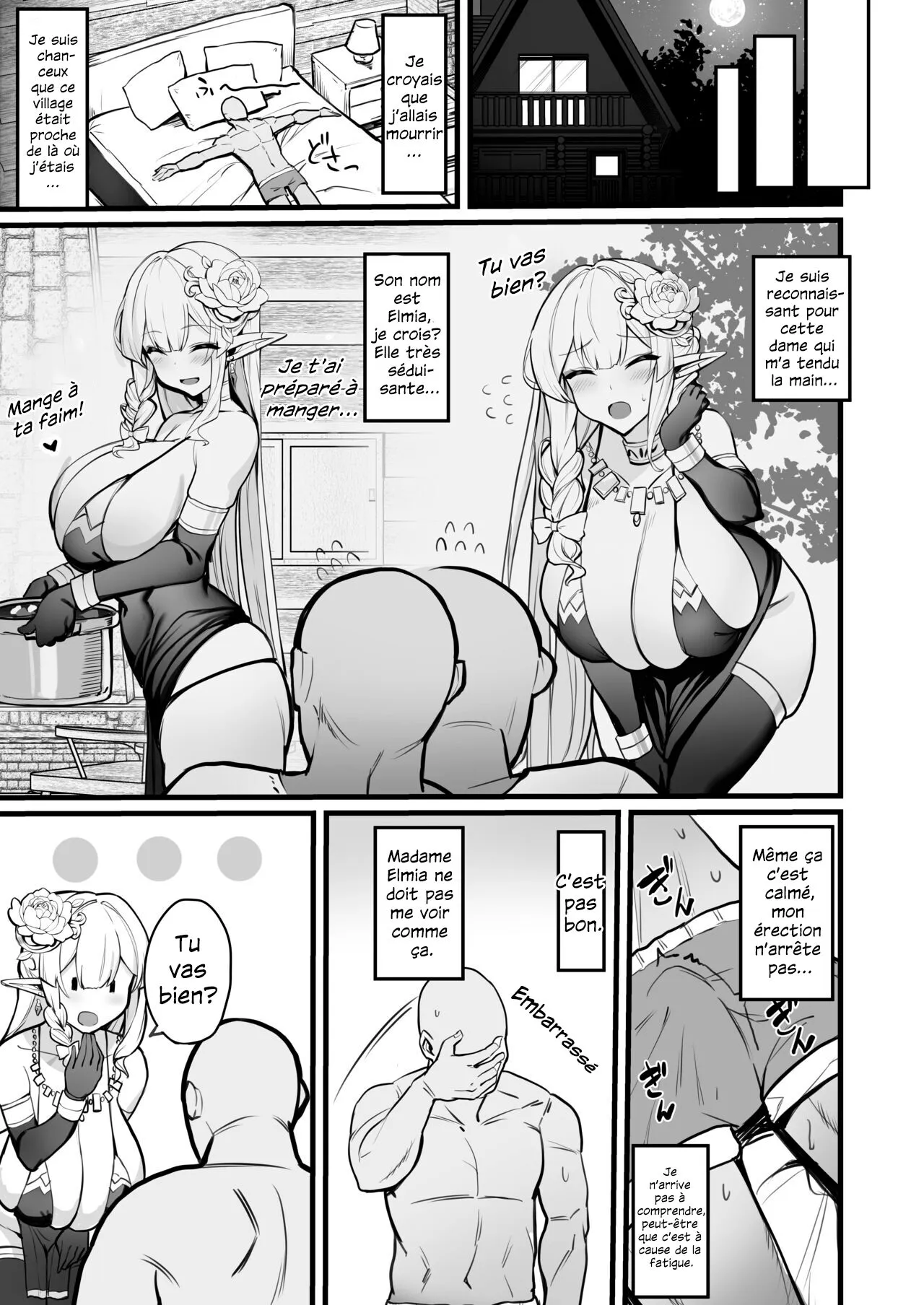 Elf Mama-san no Manga | Le manga d'une Elfe mariée frustrée | Page 7