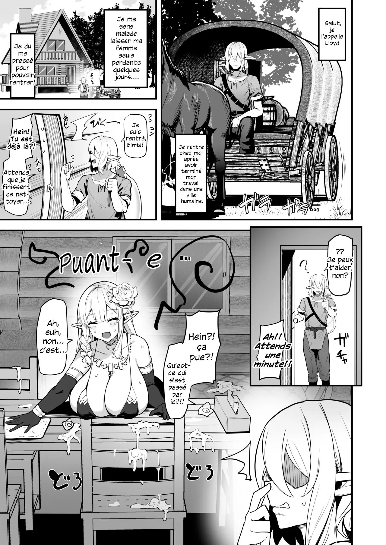 Elf Mama-san no Manga | Le manga d'une Elfe mariée frustrée | Page 22