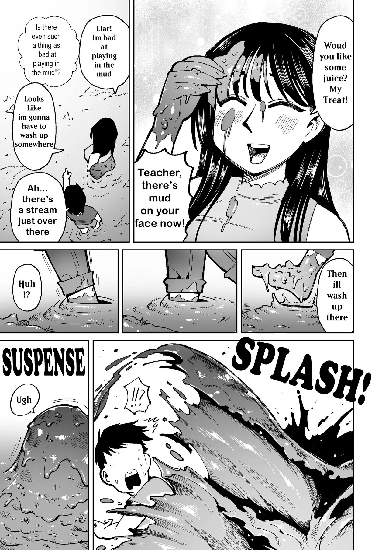 I pulled my favorite teacher into a rice field and had sex with her covered in mud! | Page 7