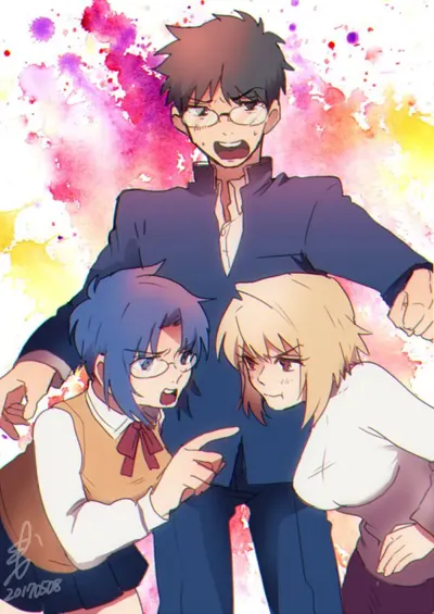 Shiki x Arcueid and Ciel's main title page