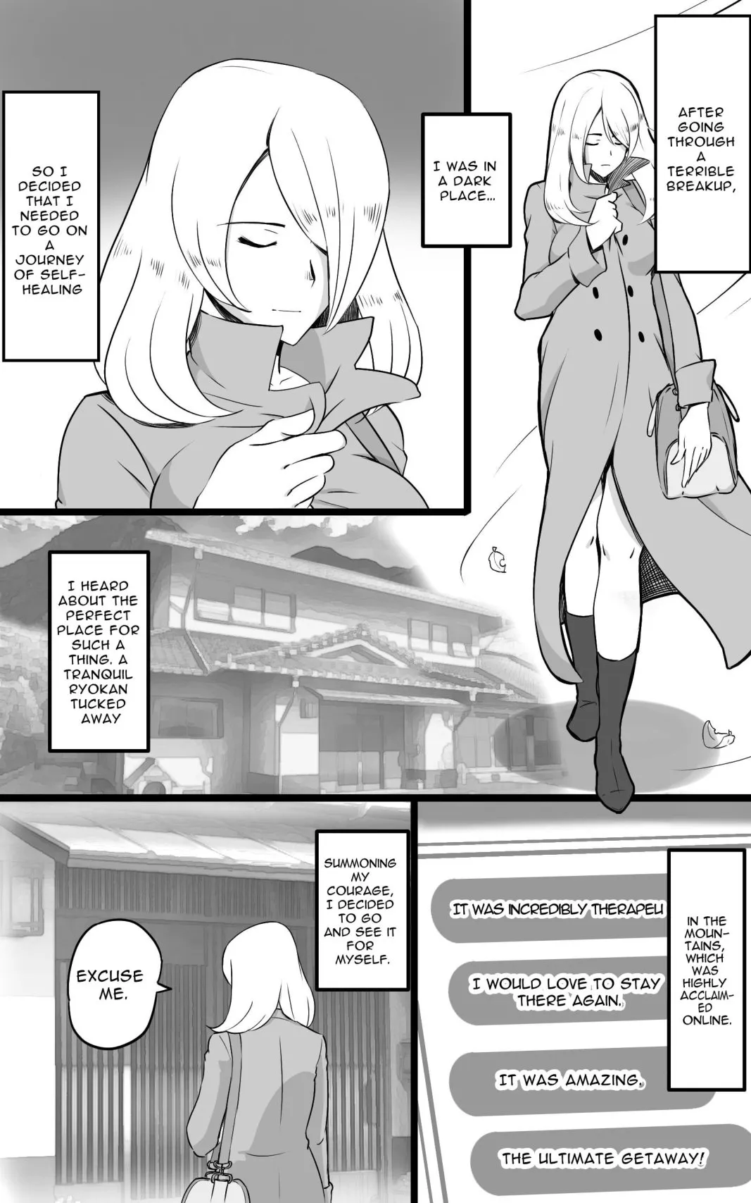 Hitou Futanari Onsen Himitsu no Shoushin Ryokou | Hidden Futanari Hot-springs Retreat ~what becomes of the broken hearted~ | Page 2