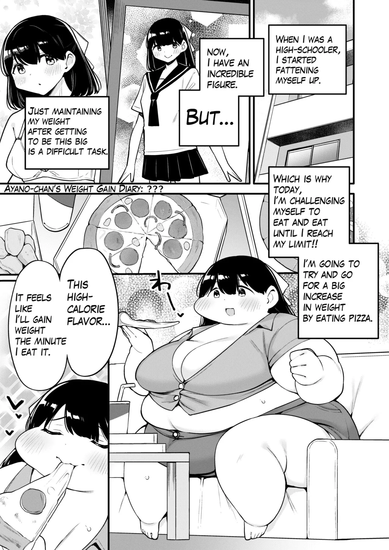 Ayano's Weight Gain Diary: Dream!'s first page