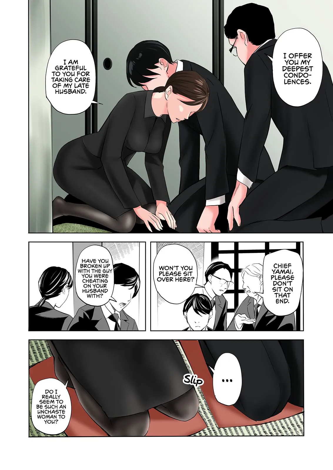 Mofuku Miboujin no Erohon desu | This is a Fap Book ft. a widow in her mourning dress | Page 12