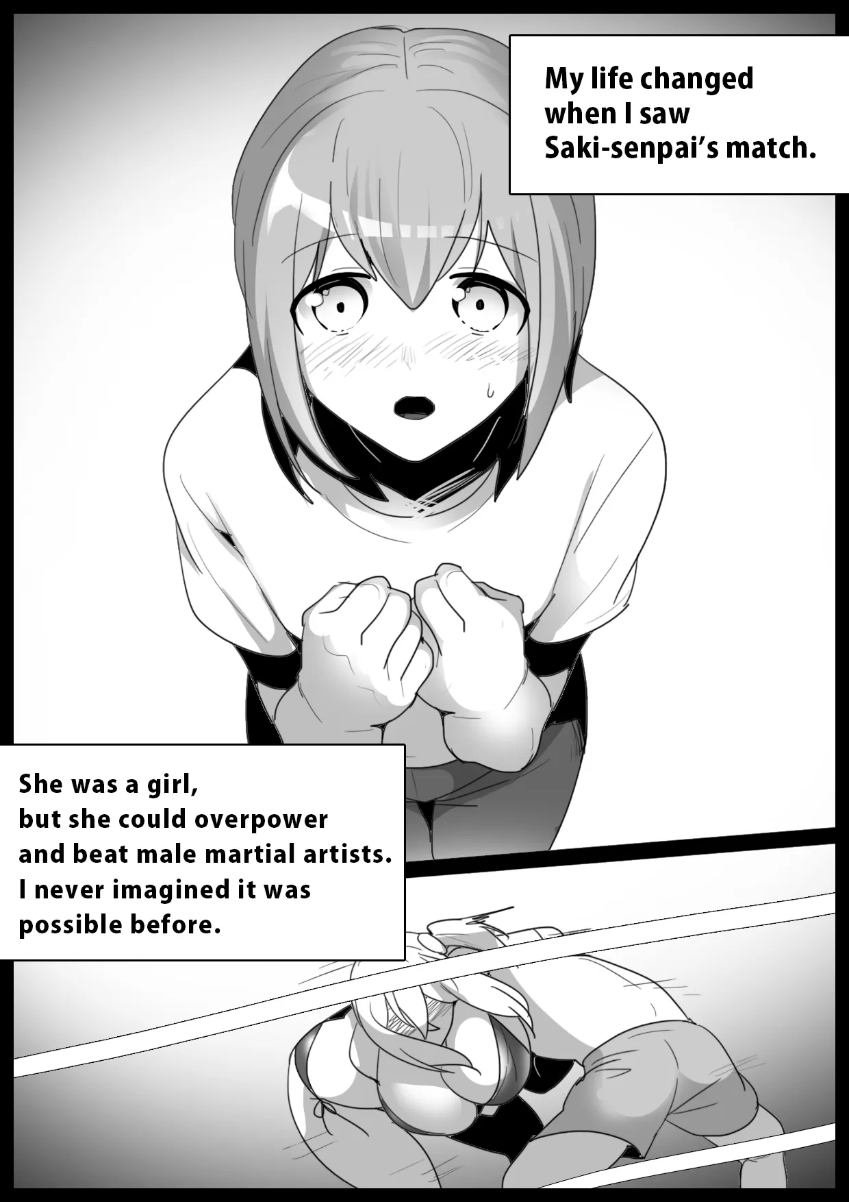 Akogare no Senpai no Mae de, Kouhai Wrestler ni Kaeriuchi ni Sare, Kutsujokuteki ni Make o Mitomesaserareta Hanashi. | Crushed by her Kouhai: Defeated and Disgraced before her Beloved Senpai | Page 2