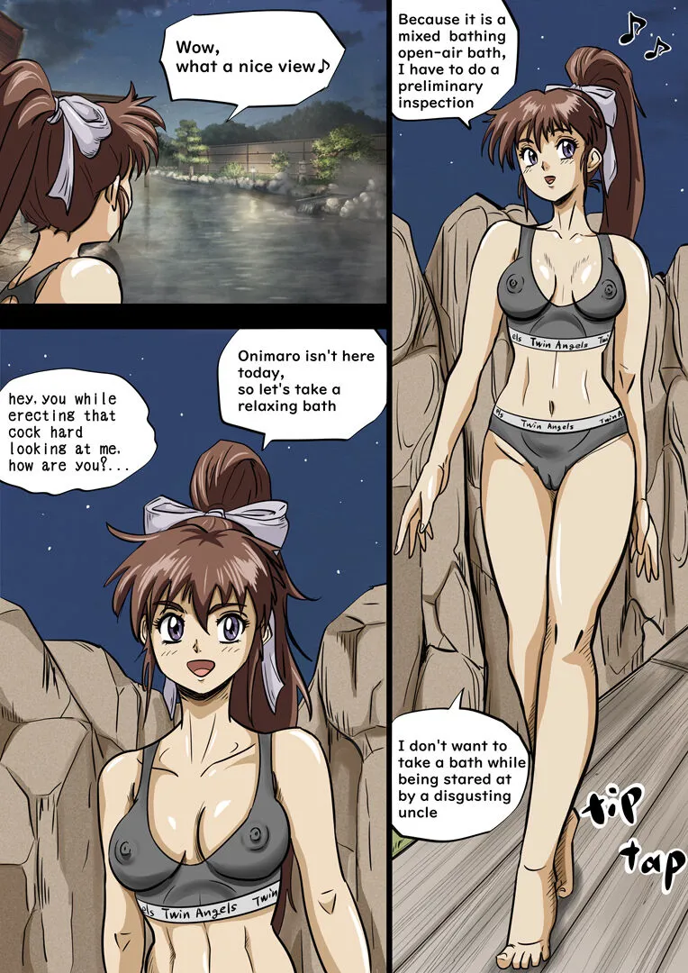 Miko seducing a man in a mixed bathing hot spring | Page 4