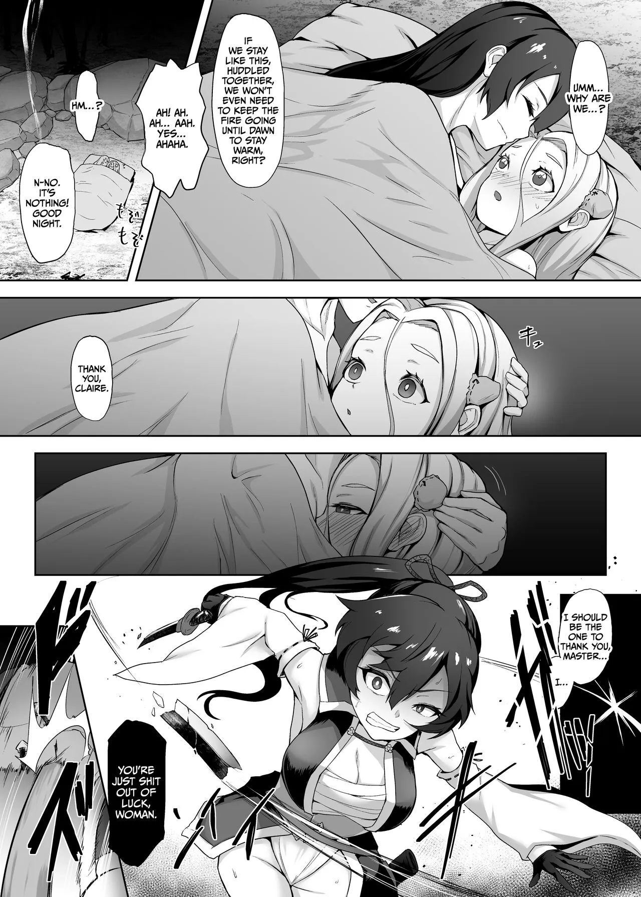 Tsuyoku Yasashii Onna Samurai, Futanari ni Kaerare Tasuketa Musume ni Level Drain Sareryoku de Nejifuserare Kyousei Shasei | Page 10