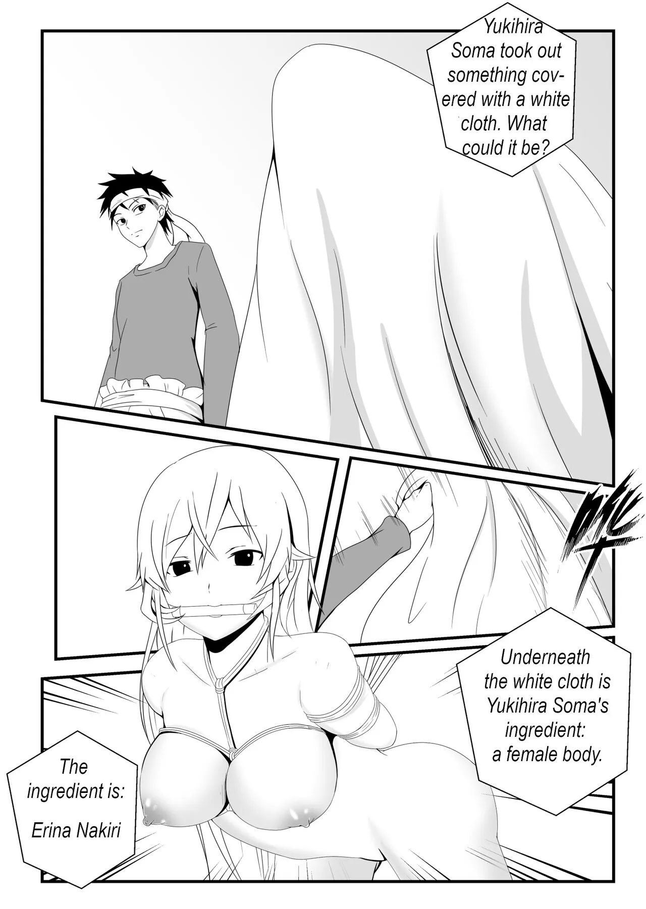 Shokugeki no Soma! Nagiri Erina no Nyotairyouri | Food Wars! The female body 1 | Page 9